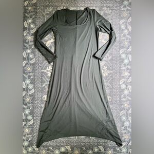 G.I.L.I. Green Long Sleeve Scoop T-Shirt Sheath Dress